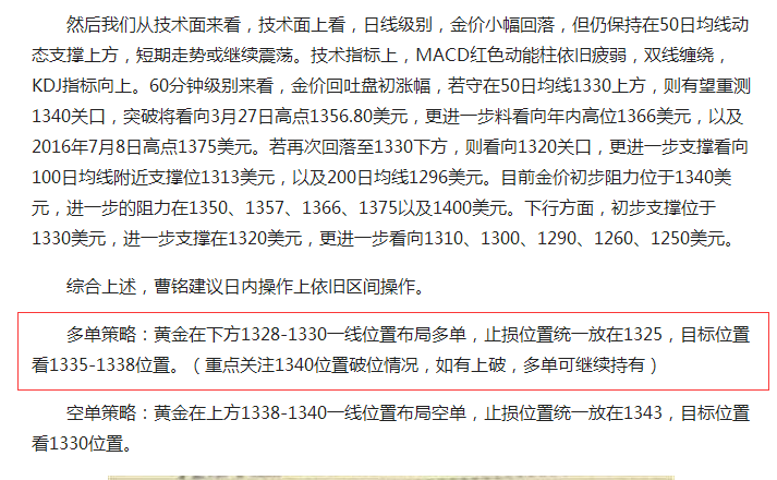 曹銘論金：4.11黃金原油今日如何操作？ API利空原油會(huì)跌嗎？